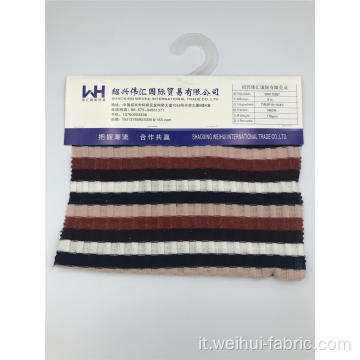 Tessuto a maglia a coste T / R / SP Tessuto a strisce in 3 colori